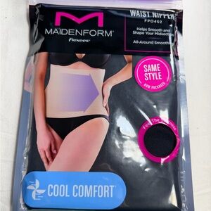 NWT Maidenform Flexees Shapewear Midsection Smoother Waist Nipper Black size L